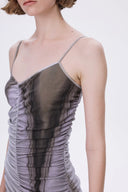 Cali Drapiertes Trägerkleid aus Baumwoll-Modal-Mischung