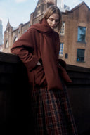 Doudoune Aimee avec écharpe amovible en sergé fin à fil creux