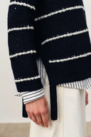 Darcy Bouclé Striped Sweater in Merino Wool Knit