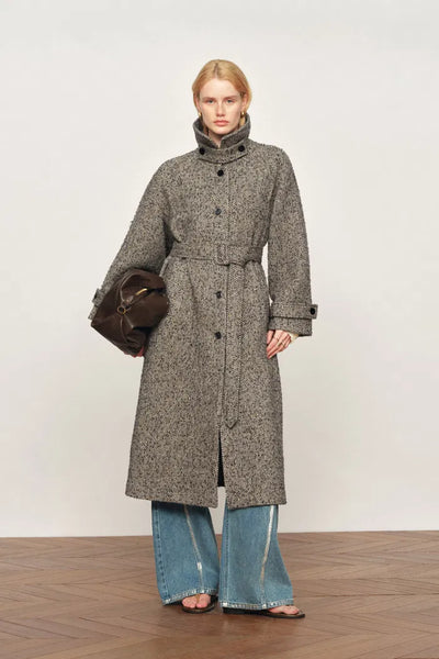 Margot Long Coat in Wool-Alpaca Blend – fbrq.com