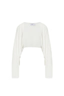 Cardigan semi-transparent Shrug en maille Tencel soie