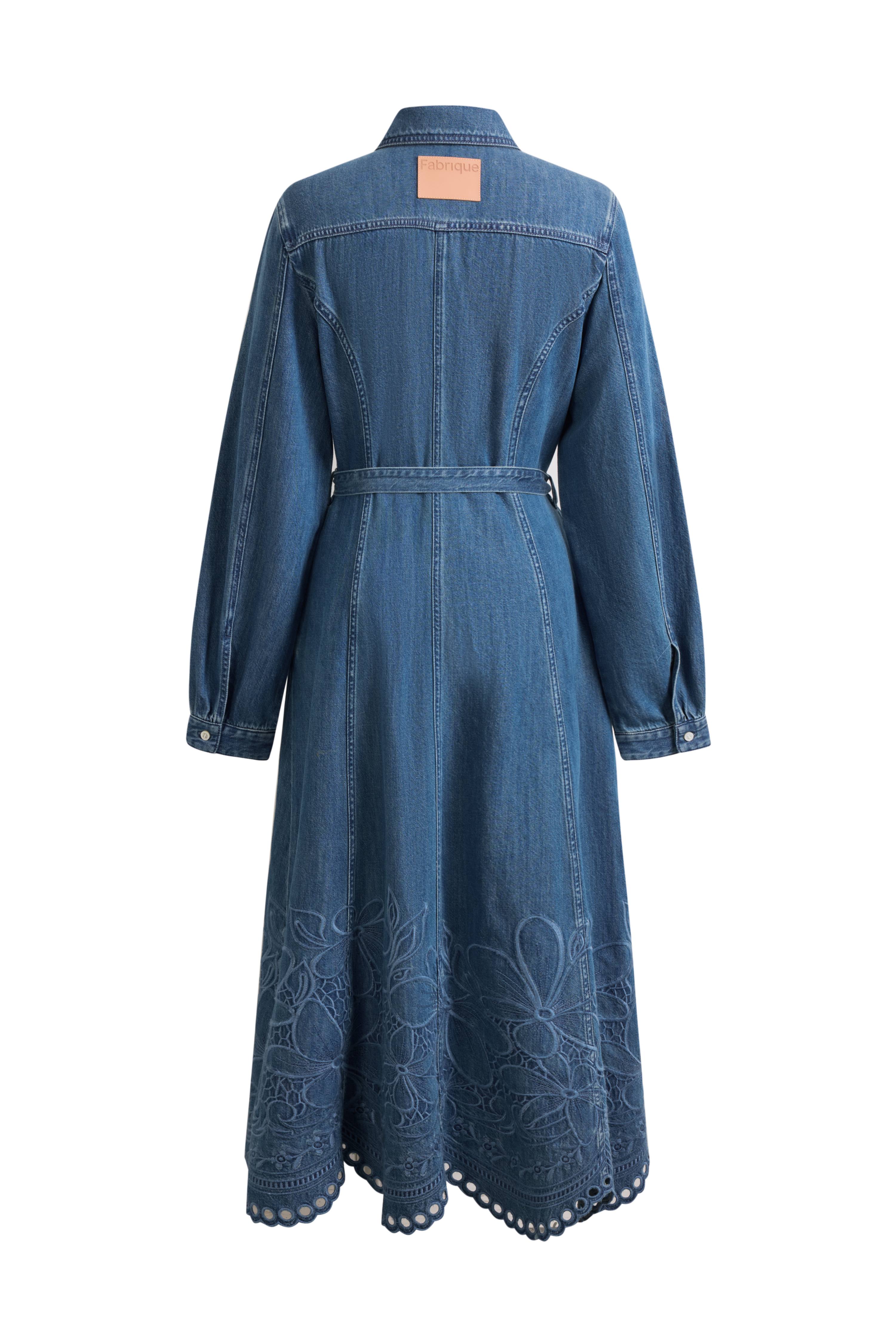 Eleanor Denim Shirt Dress in Tencel Cotton Denim S