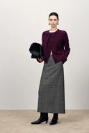 Cecilia Gathered Pleat Cardigan Merino-Cashmere Blend