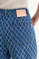 Natalie Gradient Jeans in Jacquard Denim
