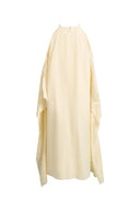 Hazel Lace Panel Halter Neck Sleeveless Boho Dress in Silk Cotton Blend