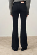 Vera Washed Charcoal Micro Flared Jeans in Stretchy Denim