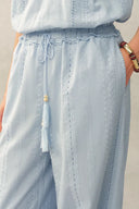 Elsa Boho Lace  Adjustable Cuffs Balloon Pants in Cotton