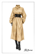 Esme Minimalist Oversized Long Trench Coat in Cotton Twill