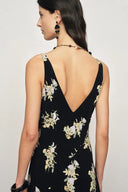 Soleil Floral Sleeveless Dress in Light Crinkle Gauze