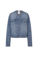 Helmingham Rundhalsjacke aus Lyocell Denim