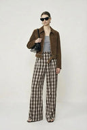 Erica Faux Suede Jacket in Flocked Fabric