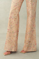 Alma Floral Flare Jeans in Micro Stretch Denim
