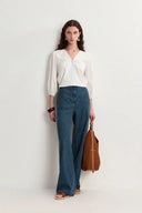 Jean Pantalon Large Sunny en Denim de Coton