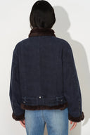 Lim Vintage Belted Padded Cropped Jacket in 100% Cotton