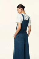 Mono corto largo Claire Maxi en denim de algodón