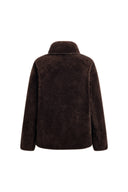 Hazel Black Reversible Shearling Jacket in 100% Wool Pile