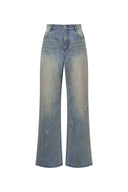 Jeans Rhea Desgastados en Denim de Algodón