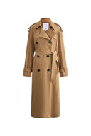 Trench-coat Astrid à épaulettes amovibles en suédine synthétique