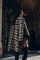 Eila Wollschal-Mantel aus doppelseitiger Merinowolle