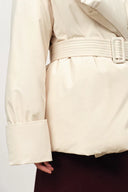 Chloe Lapel Down Jacket in High-Density Nylon