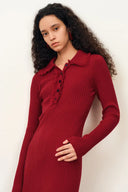 Anja Long Sleeve Dress in Merino Wool Knit