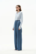 Jeans Seren de pierna ancha con cintura elástica en denim lyocell