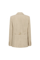 Amy Hand Sewn Blazer in Dew Retted French Linen