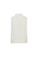 Top sans manches Elen à col halter à pois en soie mûrier