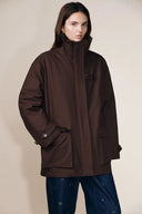 Monica Wasser- und Windabweisende Daunenjacke mit Pelzkragen aus Dreifach-Schutz Mantelstoff