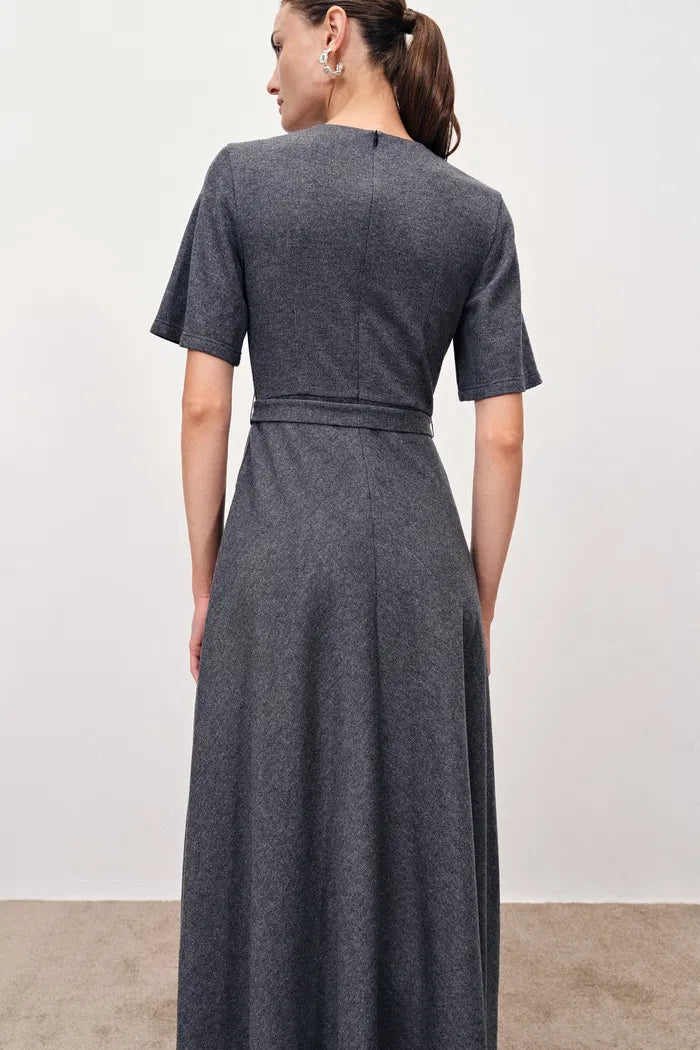 asymmetric merino wool dress Courreges Wool One-shoulder Midi Dress