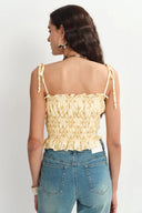 Lalia Flora Top and Maxi Skirt Matching Set in Linen Blend