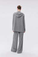 Ensembles blazer à capuche amovible Daseasa et pantalon assortis en mélange viscose