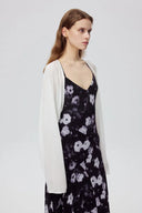 Cardigan semi-transparent Shrug en maille Tencel soie