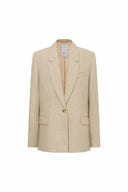 Amy Hand Sewn Blazer in Dew Retted French Linen