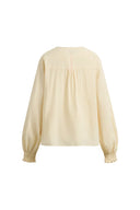 Crepus Gestreiftes französisches Hemd mit Fransenbändern aus Baumwoll-Jacquard