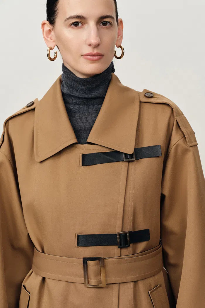 Belroche Removable Quilt Trench Coat in Cotton Blend