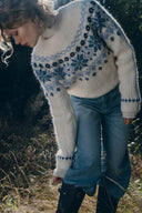 Linnet Fair Isle Sweater in Alpaca Blend Cable Knit
