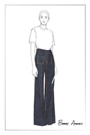 Jean bootcut micro évasé Hutton en denim stretch