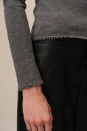 Basic Sheer Base Shirt in Cotton-Cashmere Knit