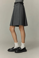 Jupe-Short Plissée Aurora en Mélange Laine Fine