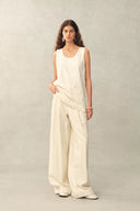 Lyra Beaded Sequin Sleeveless Top in Cotton Blend