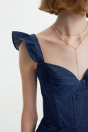 Abito Ocean in Denim di Cotone Lavato