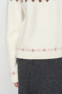 Pull Laverna à motif Fair Isle de roses, en mélange d’alpaga