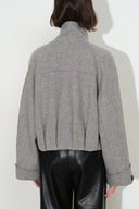 Fanny Bubble Cropped-Mantel aus Wollmischung