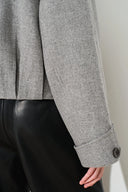 Fanny Bubble Cropped-Mantel aus Wollmischung