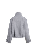 Fanny Bubble Cropped-Mantel aus Wollmischung