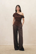 Faye Drawstring Wide Leg Pants