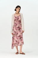 Doris Floral Slip Dress in 22MM Mulberry Silk