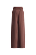 Pantalon Large à Taille Élastique Harper en Soie Mûrier Séchée