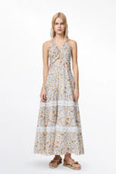 Sijia Flora Lace Dress in Tencel Linen